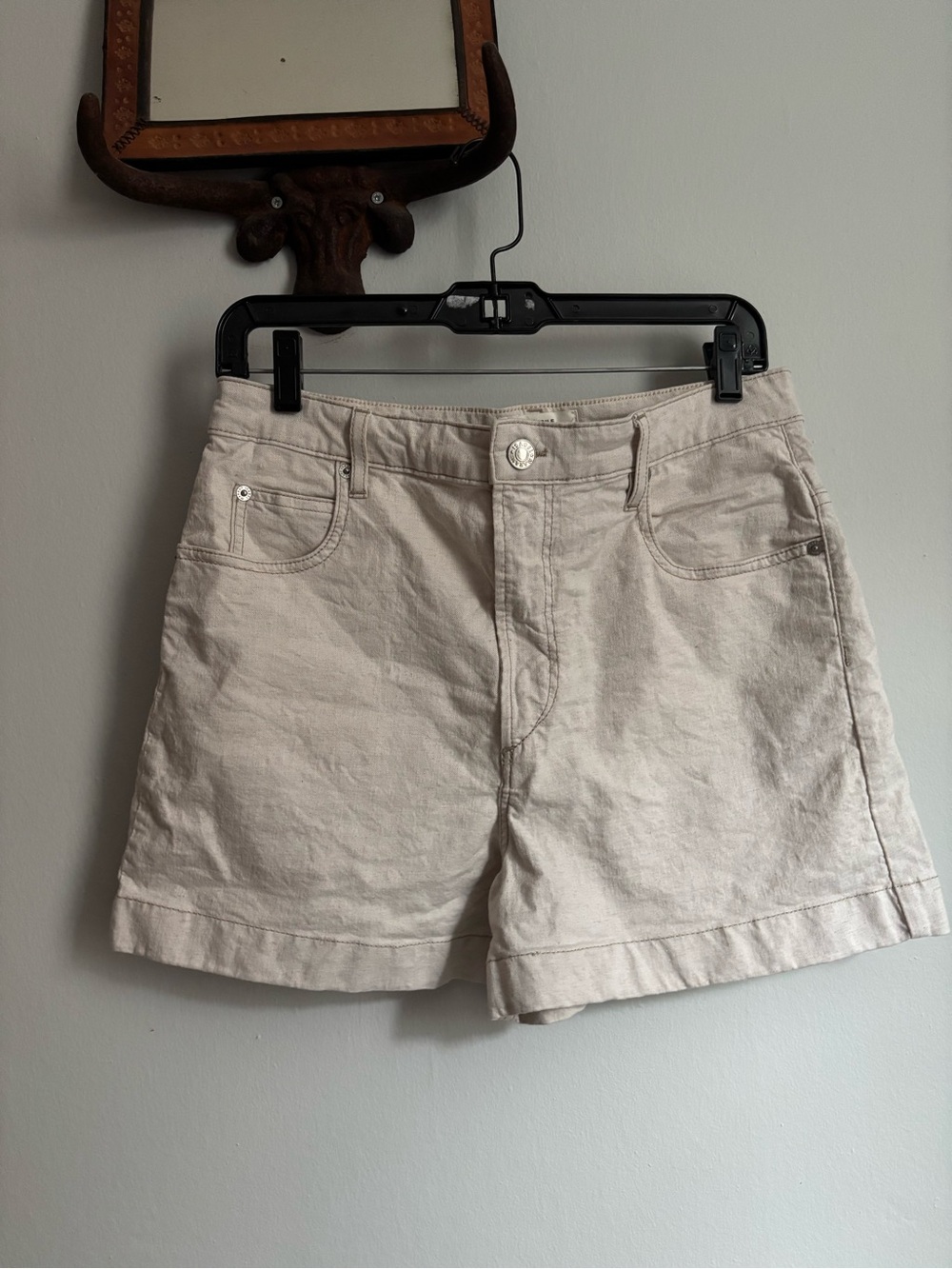 Isabel Marant Cream Cotton Shorts